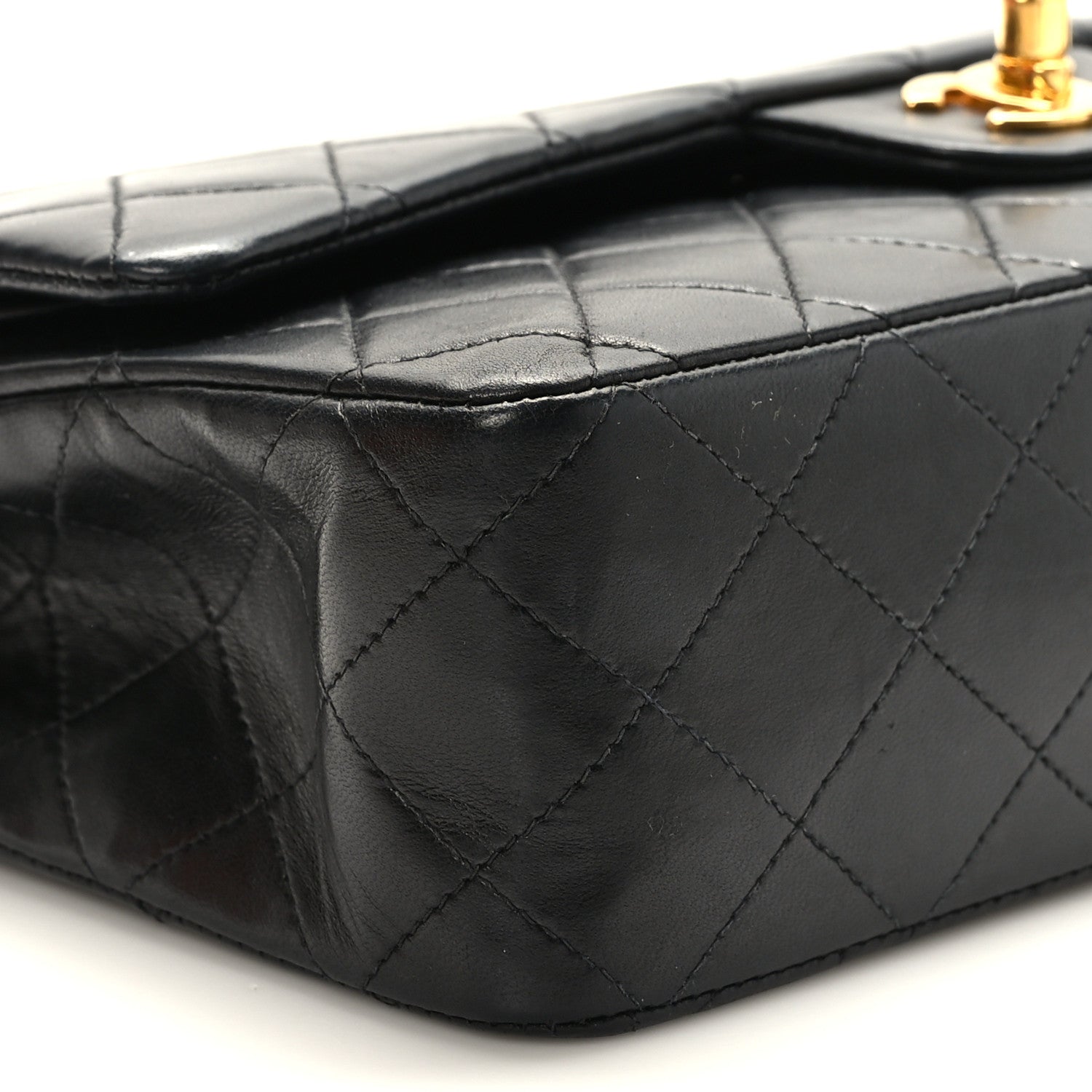 Chanel Lambskin Quilted Medium Double Flap Black 8 of 9