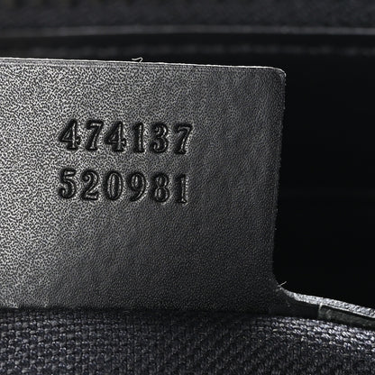 Gucci GG Supreme Monogram Appia Calfskin Web Flat Messenger Bag Black Grey 7 of 10