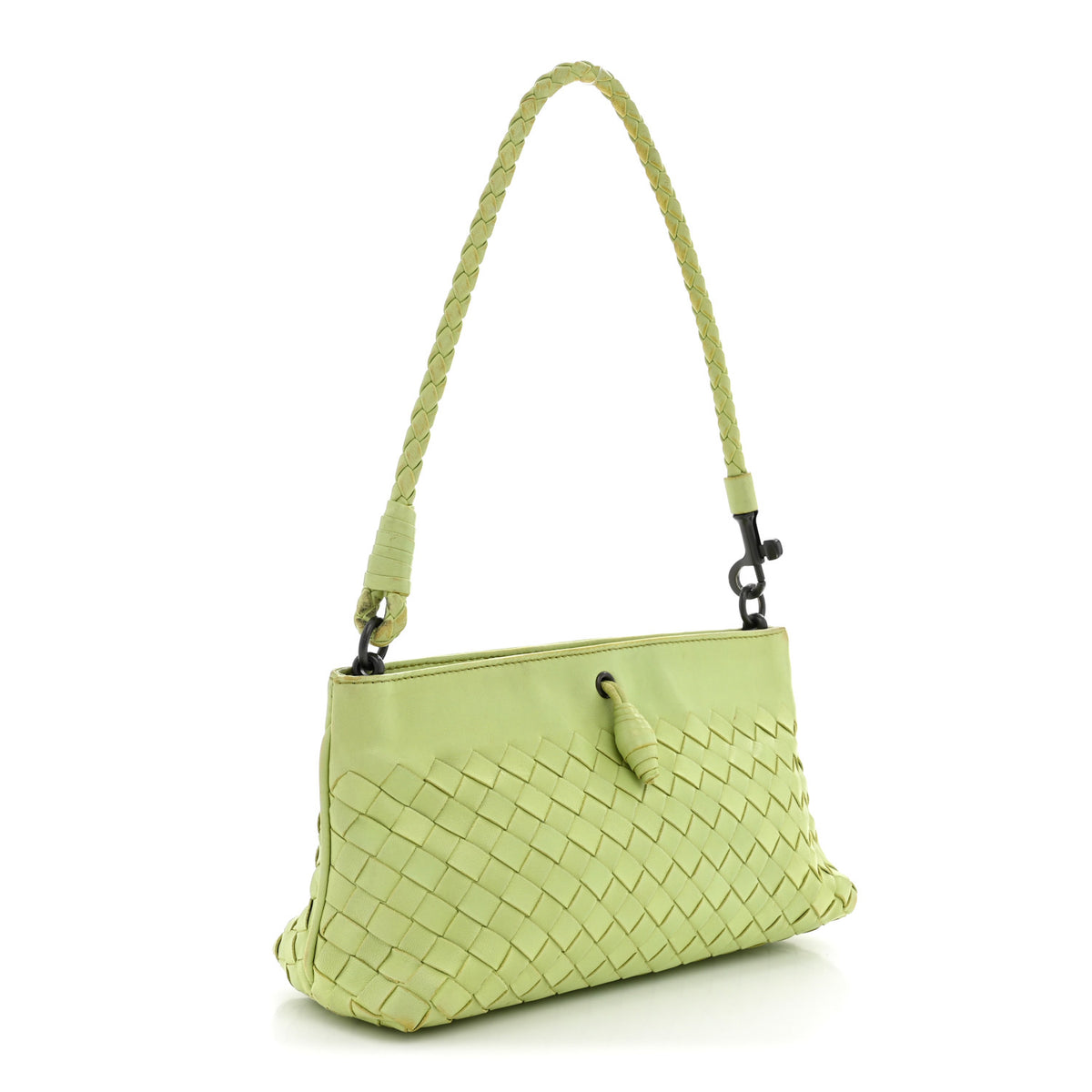 Nappa Intrecciato Mini Shoulder Bag Green