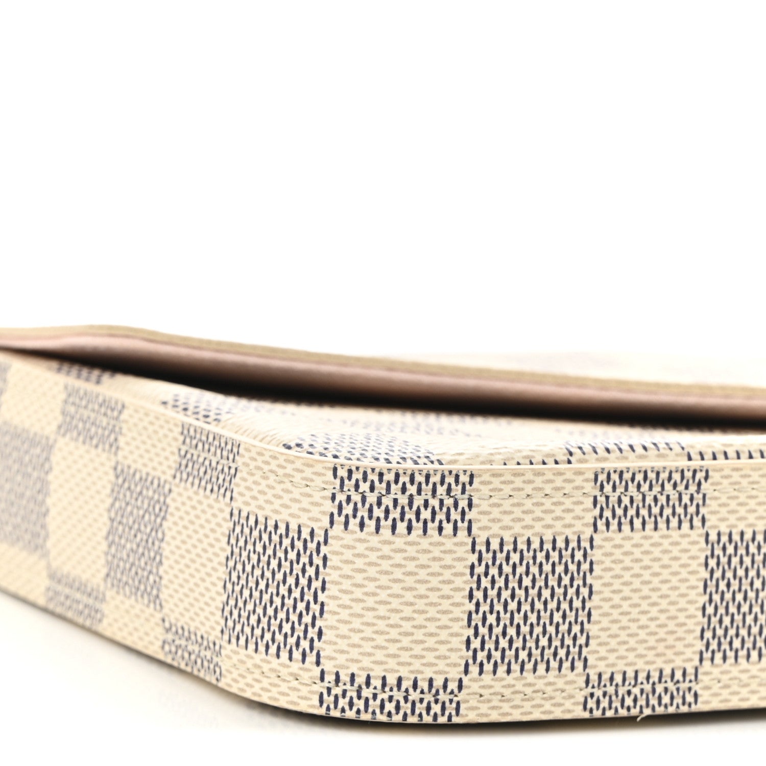 Louis Vuitton Damier Azur Pochette Felicie Chain Wallet Rose Ballerine 10 of 11