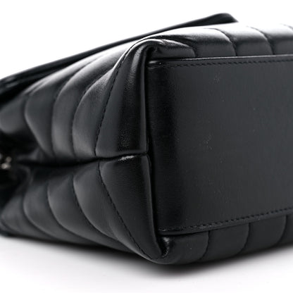 Saint Laurent Calfskin Y Quilted Monogram Small Loulou Chain Satchel Black 8 of 10