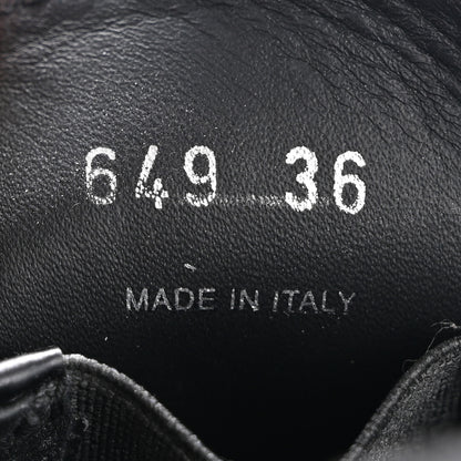 Prada Spazzolato Rois Metal Triangle Logo Monolith 55mm Loafers 36 Black 9 of 12