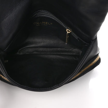Chanel Lambskin Quilted Fold Over Clutch Black 5 of 10