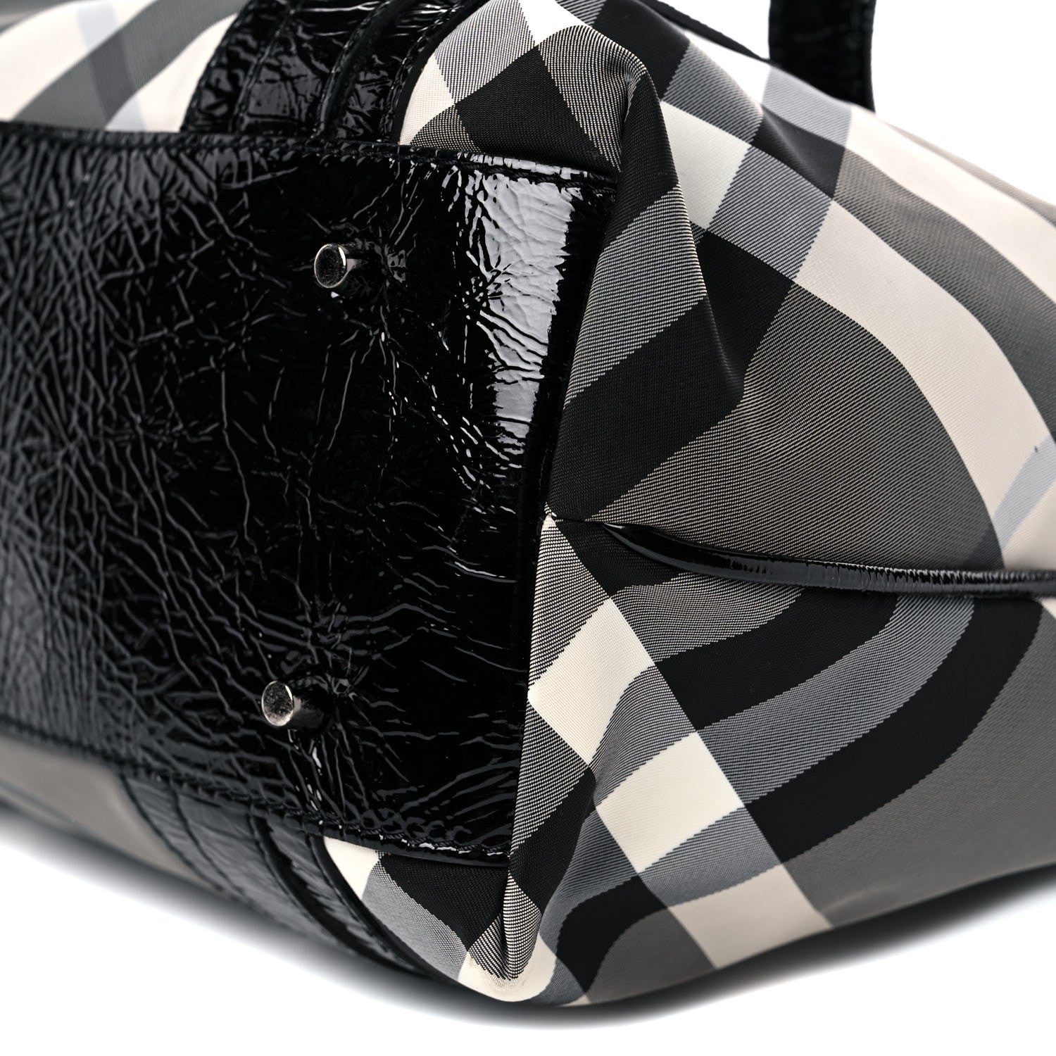 Burberry Nylon Beat Check Victoria Tote Black 10 of 16