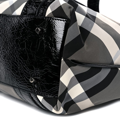 Burberry Nylon Beat Check Victoria Tote Black 10 of 16