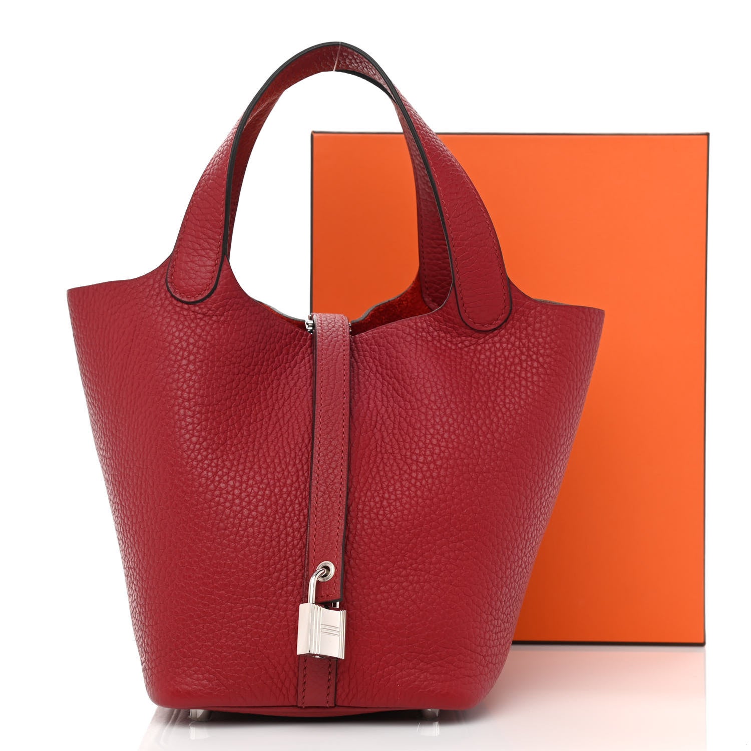 Hermes Taurillon Clemence Picotin Lock 18 PM Rouge Grenat 11 of 11
