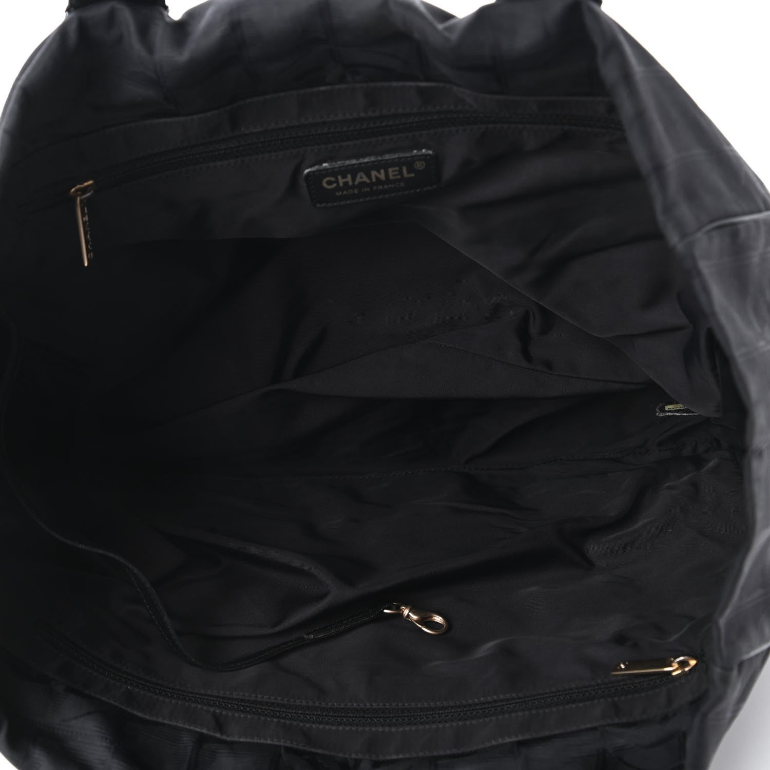 Chanel Nylon Medium Travel Tote Black 5 of 10