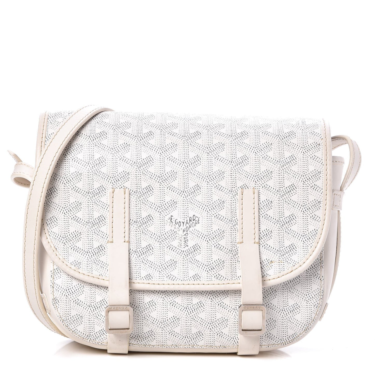 Goyardine Belvedere PM Messenger Bag White