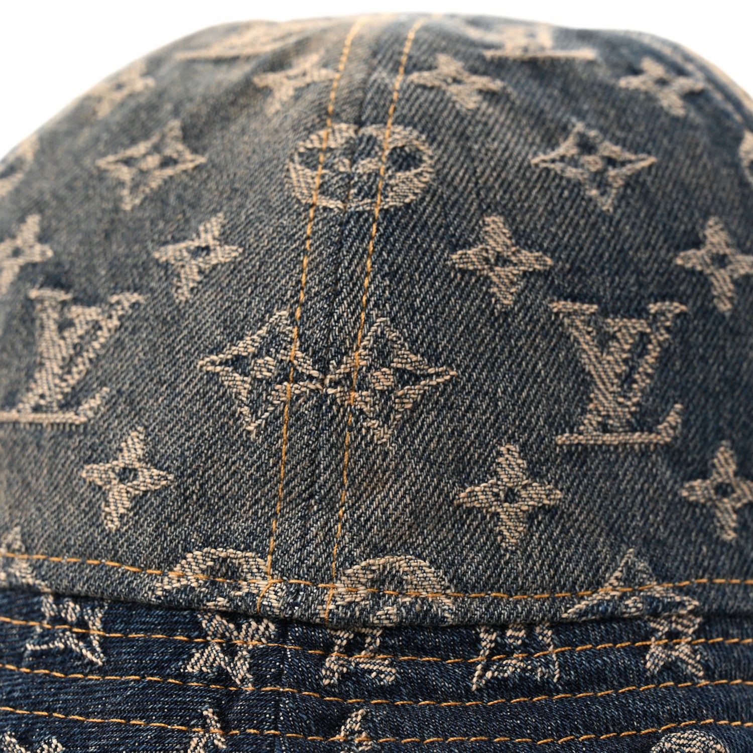 Louis Vuitton Monogram Tapestry Reversible Bucket Hat 58 Blue Multicolor 13 of 14