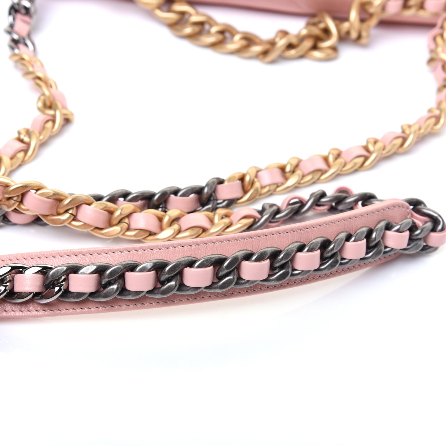 Goatskin Quilted Medium 19 Flap Light Pink