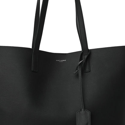 Saint Laurent Calfskin Large Fringe Shopping Tote Black 8 of 10