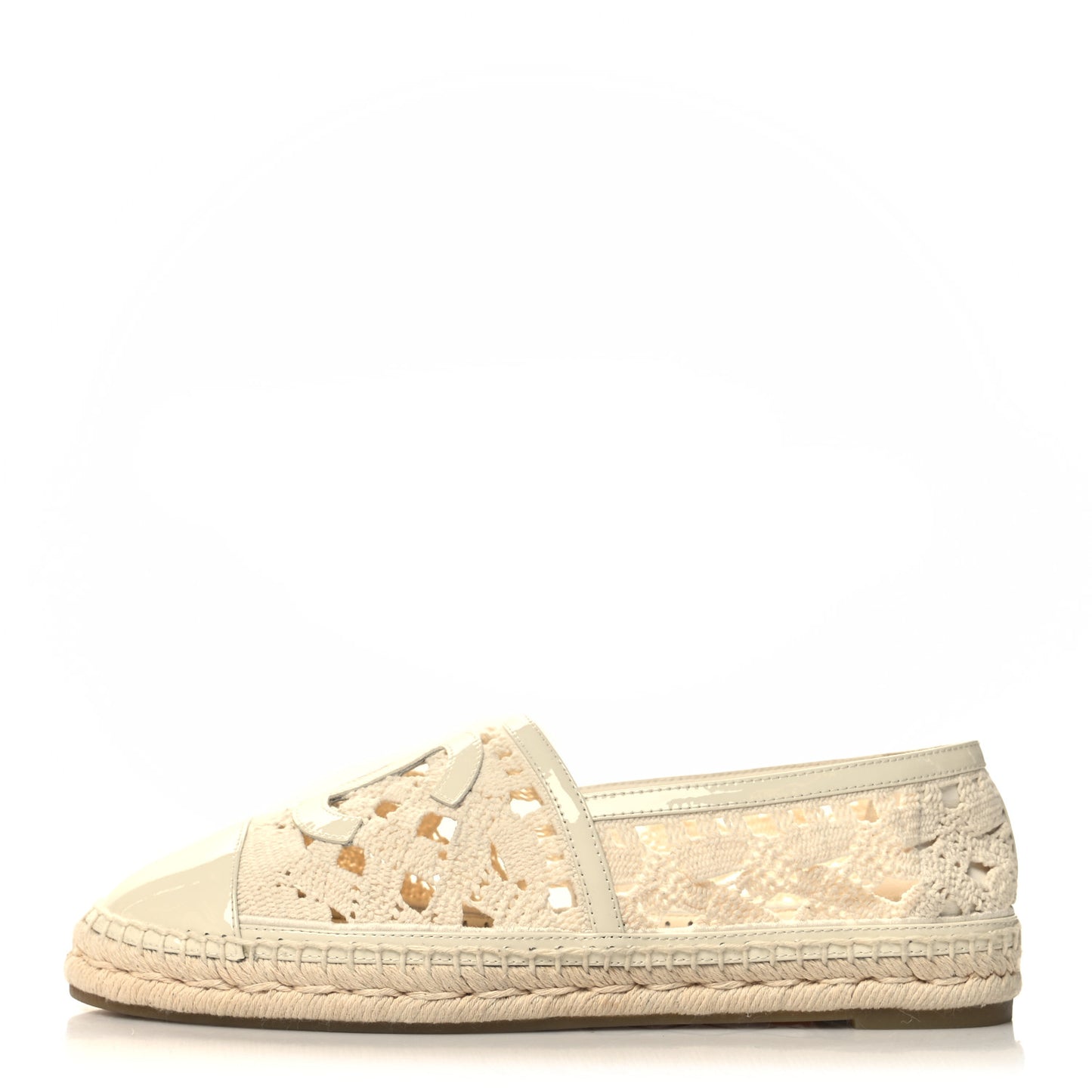Macrame Patent CC Espadrilles 41 Beige Ivory