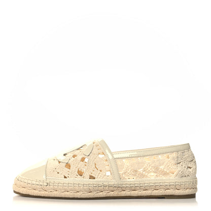 Chanel Macrame Patent CC Espadrilles 41 Beige Ivory 1 of 10
