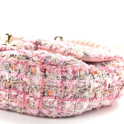 Chanel Tweed Mini Pearl Handle Flap Pink Beige Orange Ecru 9 of 9