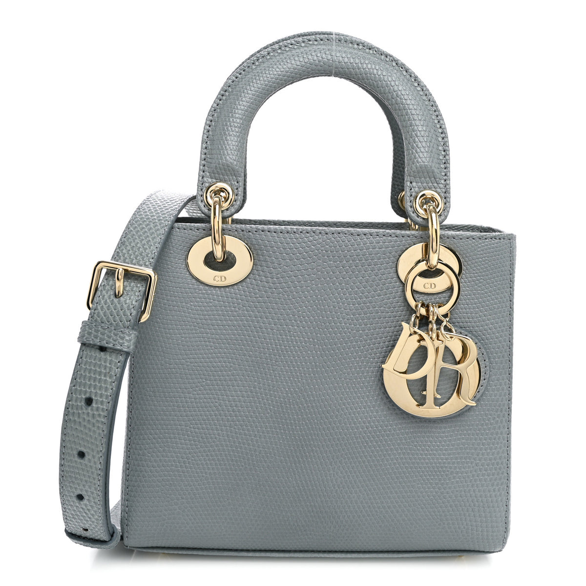 Christian Dior Lizard Small Lady Dior Cloud Blue 1 of 9
