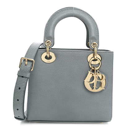 Christian Dior Lizard Small Lady Dior Cloud Blue 1 of 9