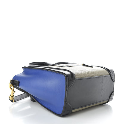 Celine Elephant Calfskin Nano Tri-Color Luggage Beige 4 of 9