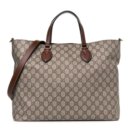 Gucci Soft GG Supreme Monogram Medium Crossbody Tote Beige Cuir 1 of 10