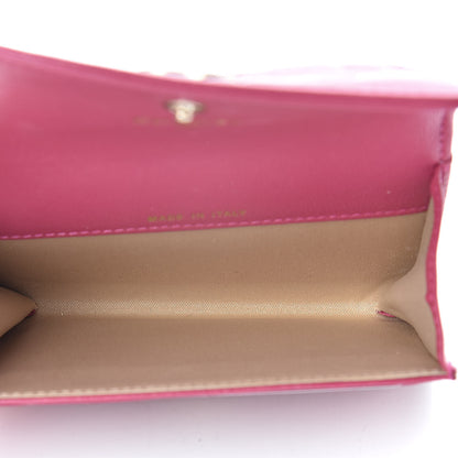 Chanel Lambskin Camellia Embossed Flap Card Holder Fuchsia 5 of 9