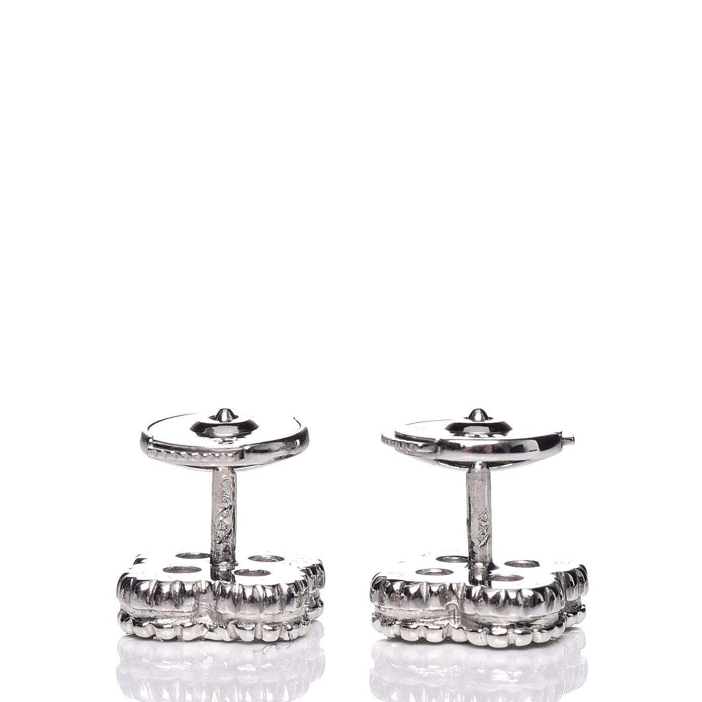 18K White Gold Mother of Pearl Sweet Alhambra Earrings