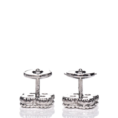 Van Cleef & Arpels 18K White Gold Mother of Pearl Sweet Alhambra Earrings 3 of 6