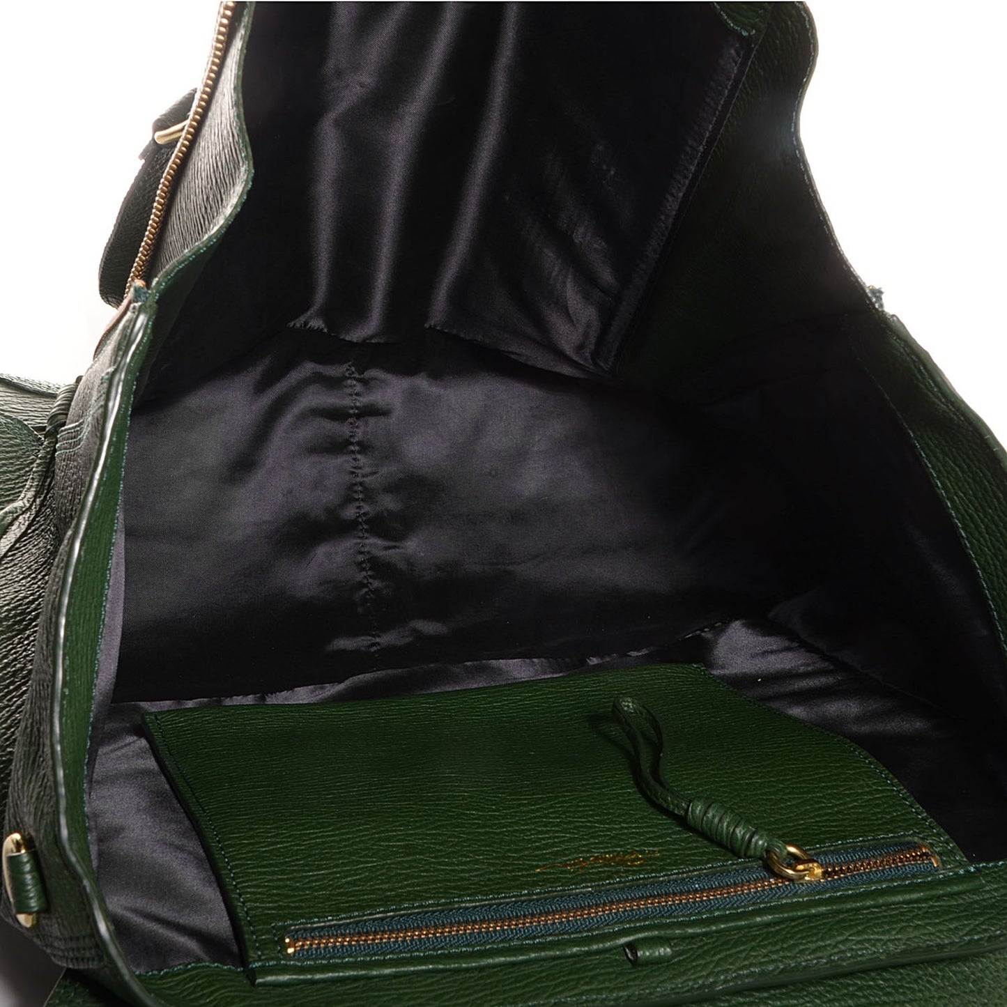 3.1 Textured Leather Large Pashli Satchel Jade