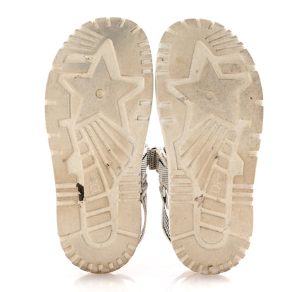 Christian Dior Technical Knit Jute Dioract 10mm Sandals 39.5 White Black 6 of 10