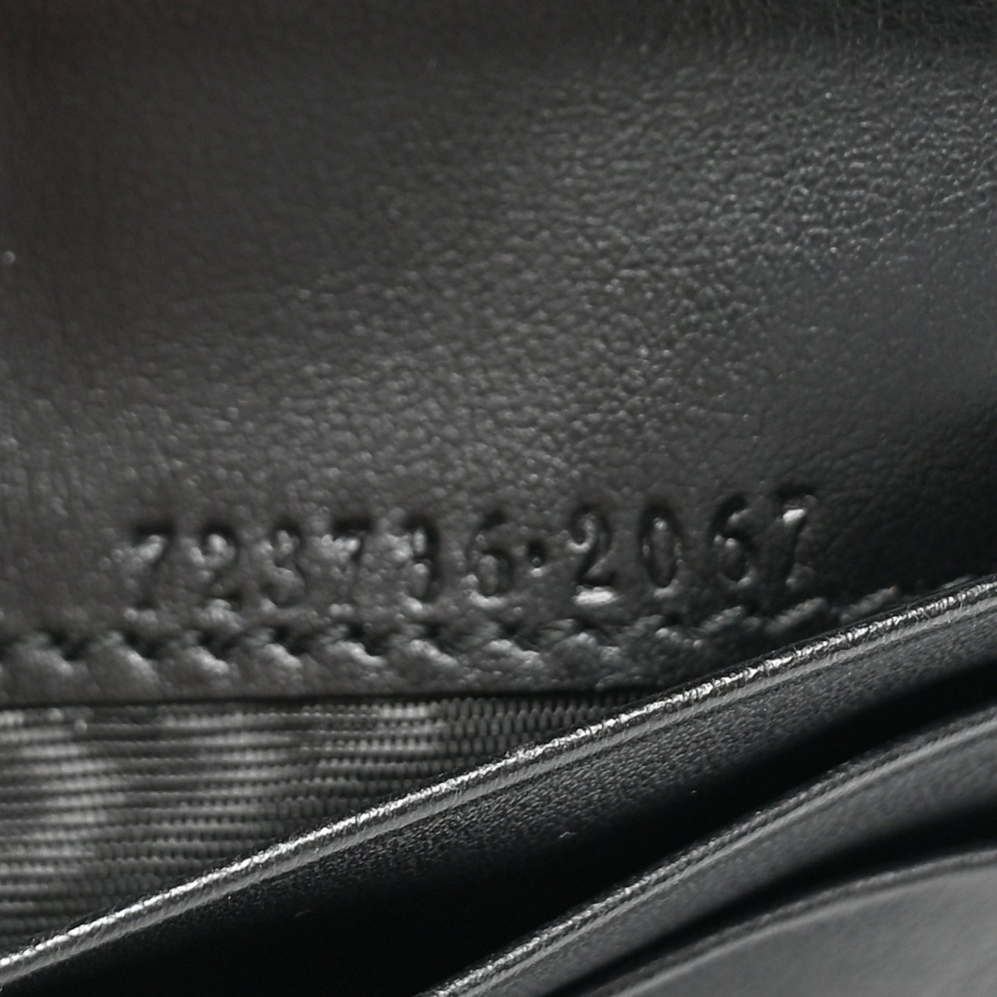 Calfskin GG Matelasse Card Case Wallet Black