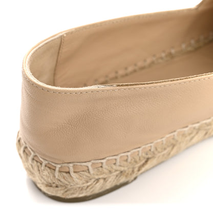 Chanel Lambskin CC Espadrilles 36 Beige Black 11 of 13