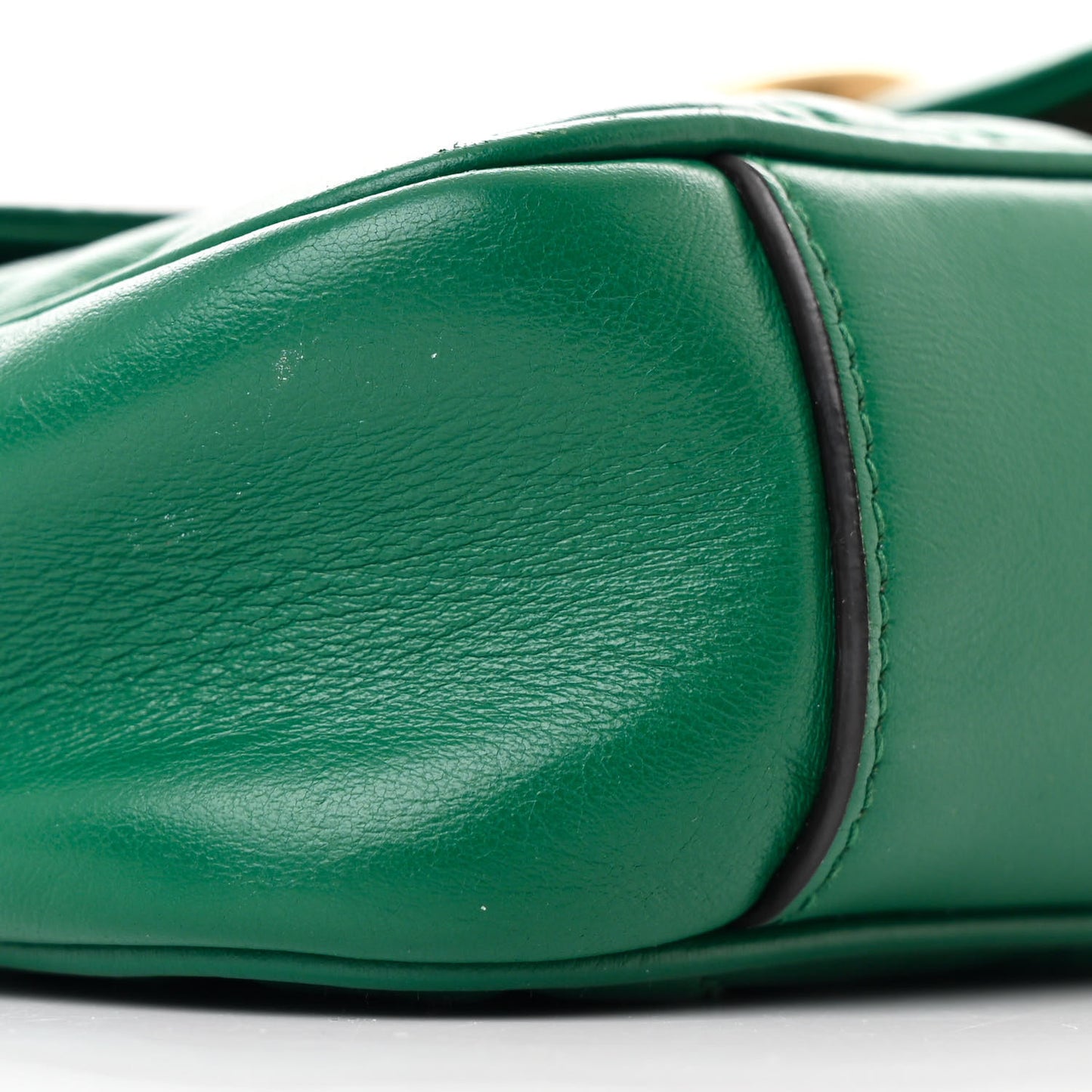 Calfskin Matelasse Mini GG Marmont Shoulder Bag Emerald Green
