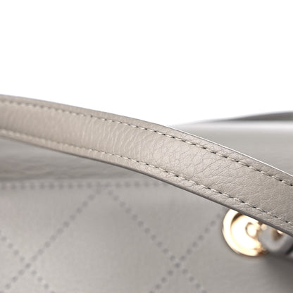 Chanel Bullskin Stitched Large Shopping Bag Grey 14 of 15