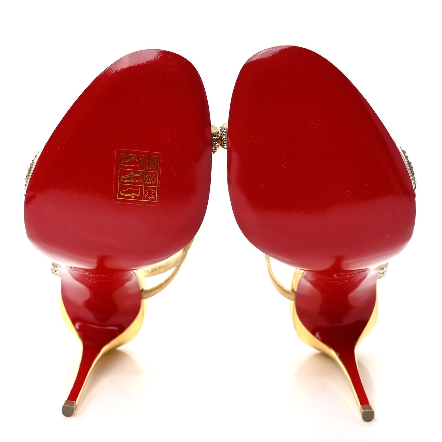 Crystal Strass Rosalie 100 Sandals 37 Cry Aurum Gold
