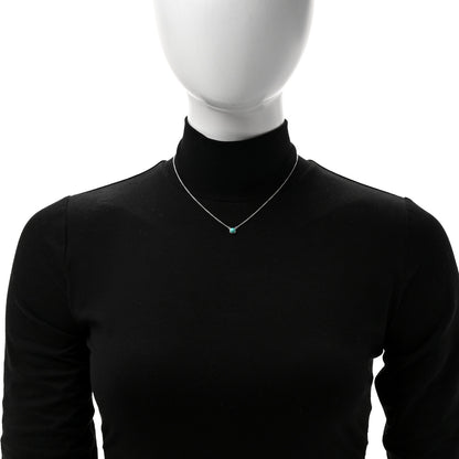Tiffany Sterling Silver Turquoise Elsa Peretti Color by the Yard Pendant Necklace 2 of 5