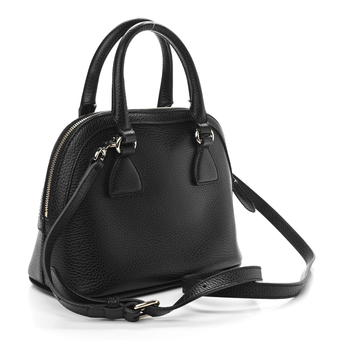 Dollar Calfskin Small GG Charm Dome Bag Black
