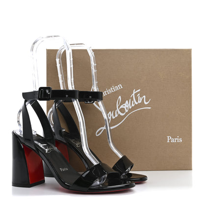 Christian Louboutin Patent Miss Sabina 85 Sandals 38 Black 9 of 9
