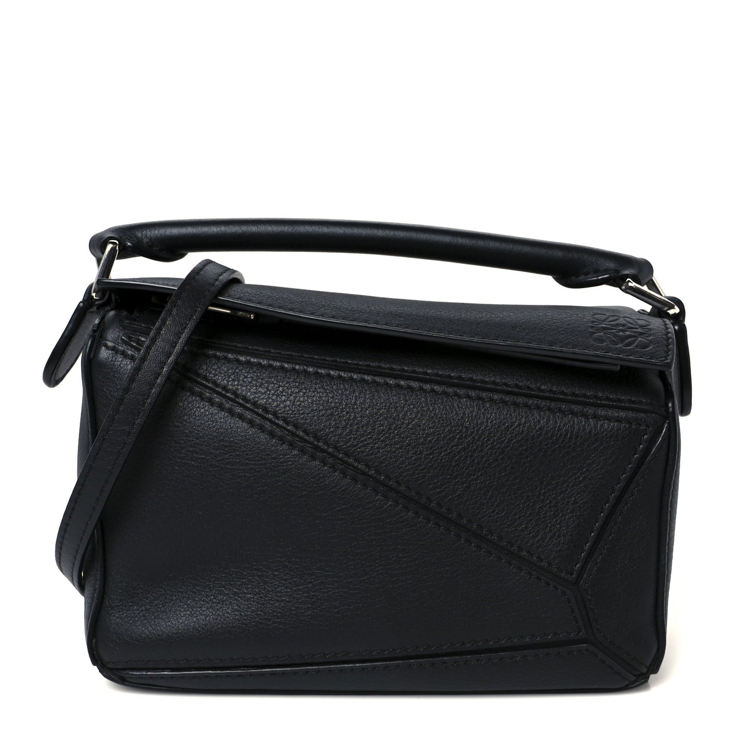 Calfskin Mini Puzzle Bag Black