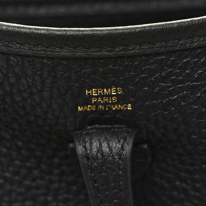 Hermes Taurillon Clemence Evelyne TPM Black 6 of 11