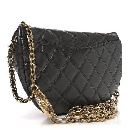 Chanel Metallic Calfskin Pearl Quilted CC Belt Bag Ruthenium 3 of 11