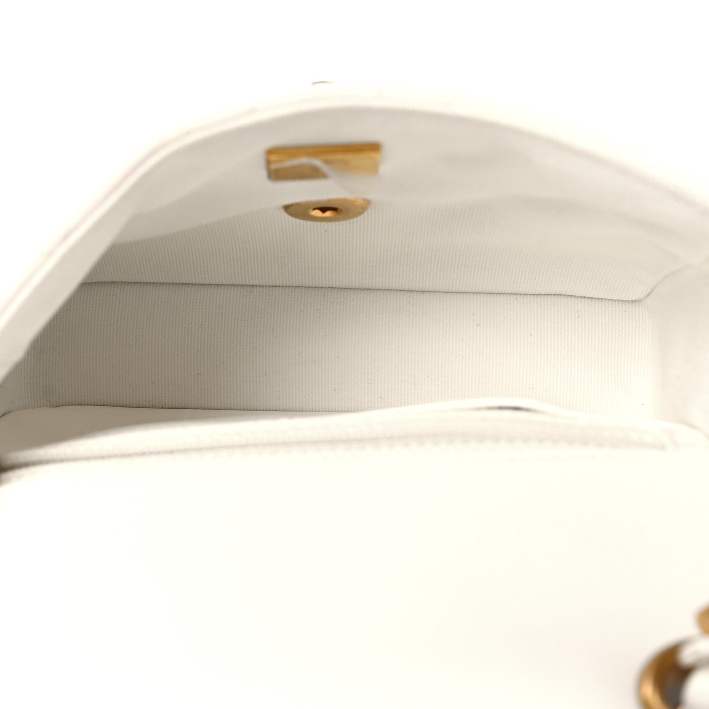 Lambskin Quilted Casino Chips Mini Square Flap White
