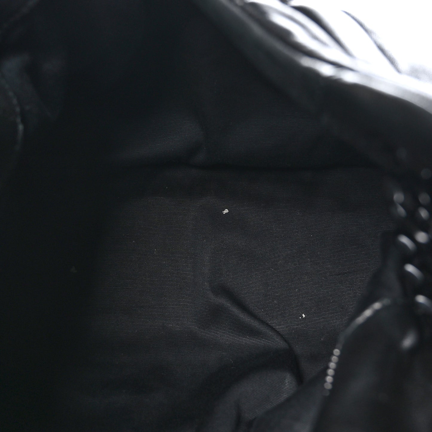 Lambskin Quilted Monogram Monochrome Medium Loulou Puffer Chain Satchel Black