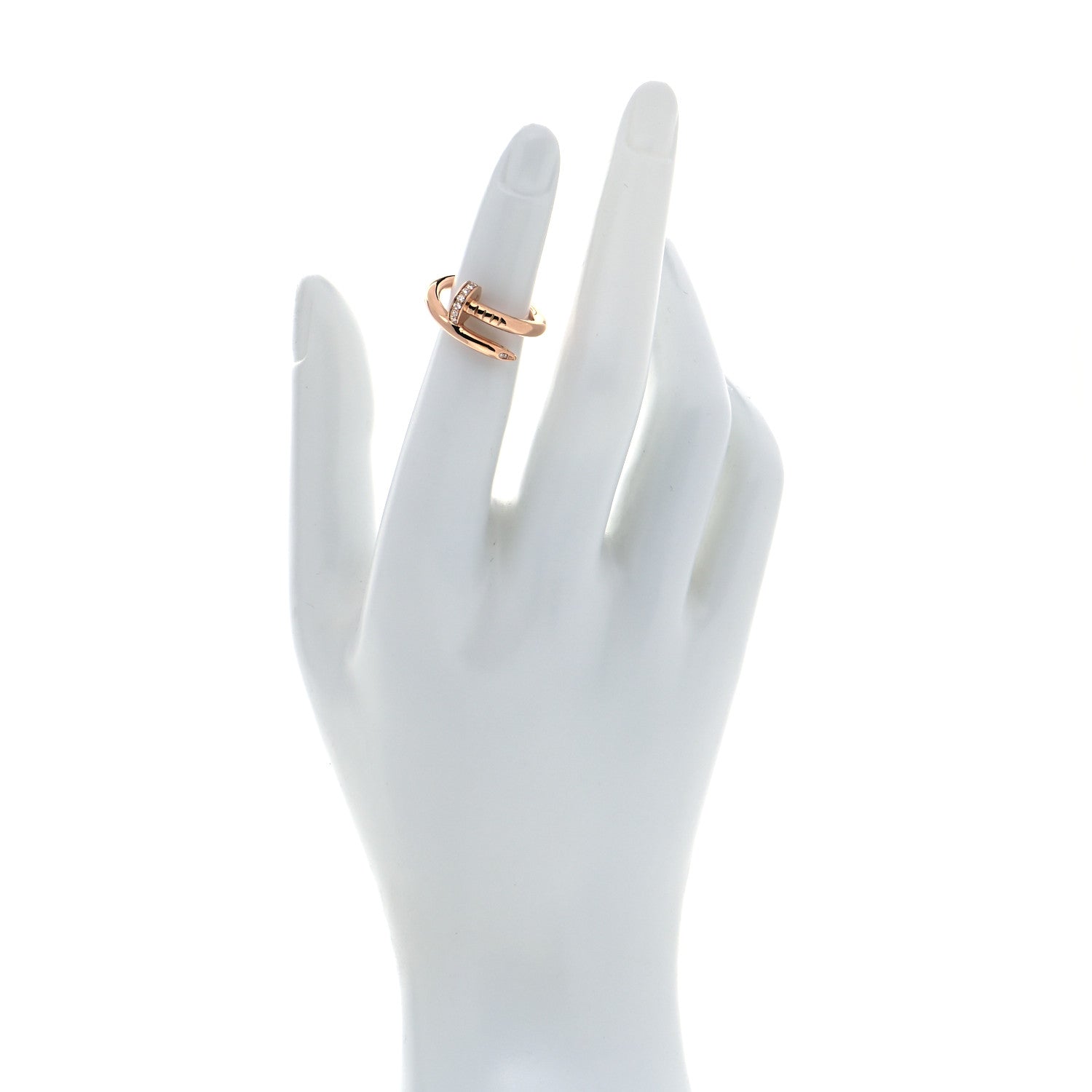 Cartier 18K Pink Gold Diamond Juste Un Clou Ring 50 5.25 2 of 7