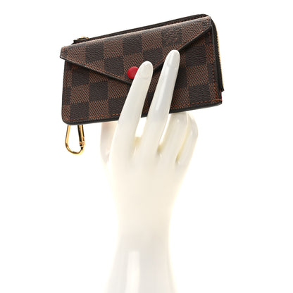 Louis Vuitton Damier Ebene Recto Verso Card Holder Red 2 of 7