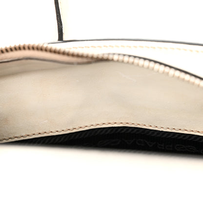 Prada Saffiano Cuir Calfskin Mini Monochrome Top Handle Tote White 14 of 20