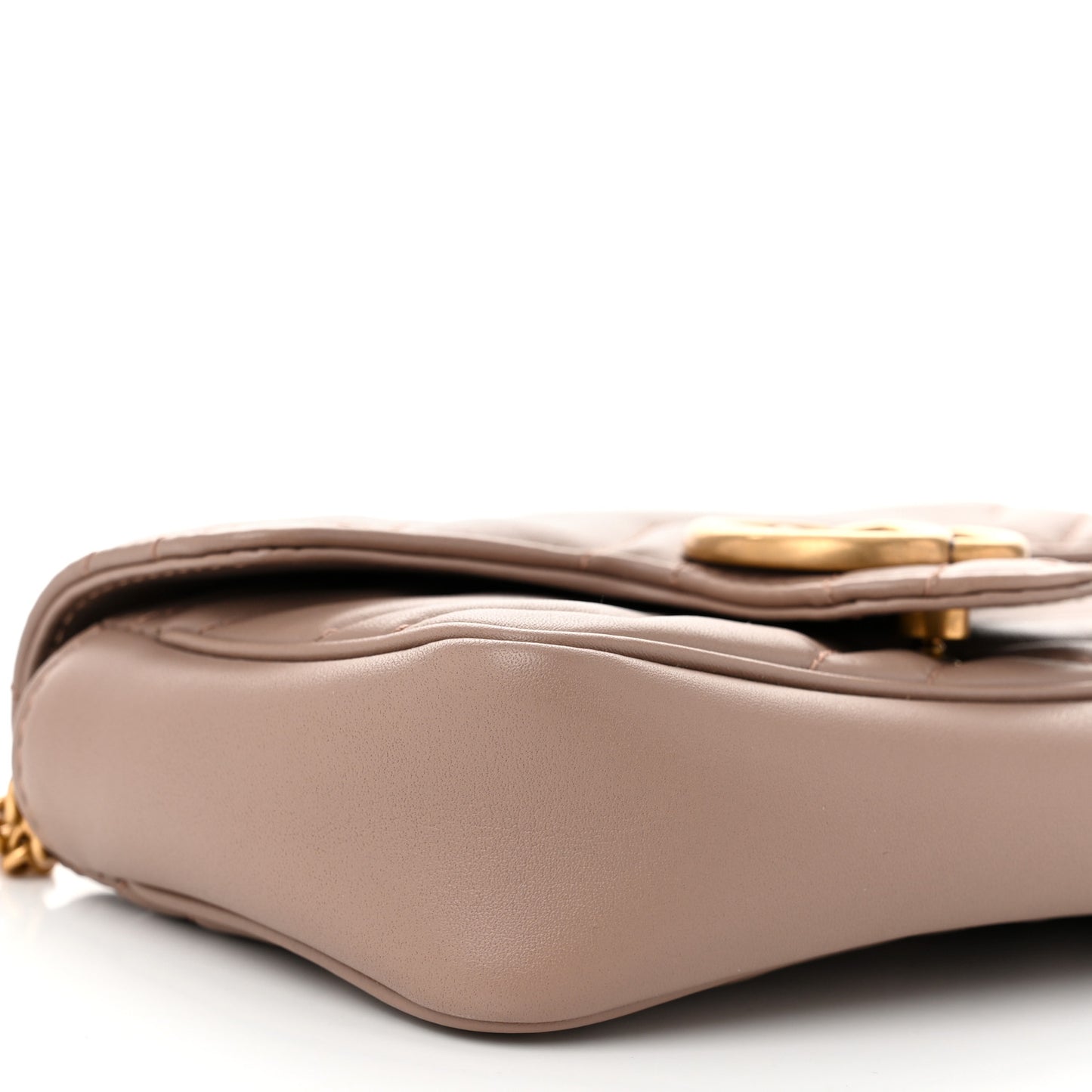 Calfskin Matelasse Super Mini GG Marmont Shoulder Bag Porcelain Rose