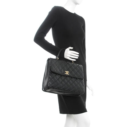 Chanel Lambskin Quilted Large Trendy CC Dual Handle Flap Bag Black 3 of 16