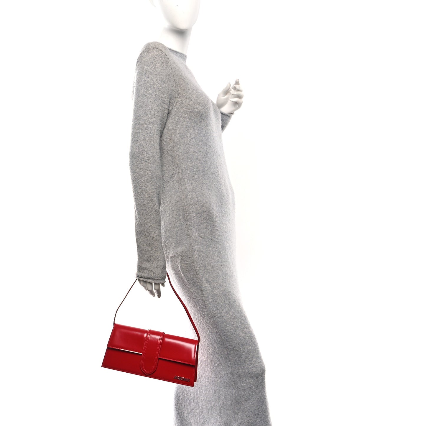Glazed Calfskin Le Bambino Long Red
