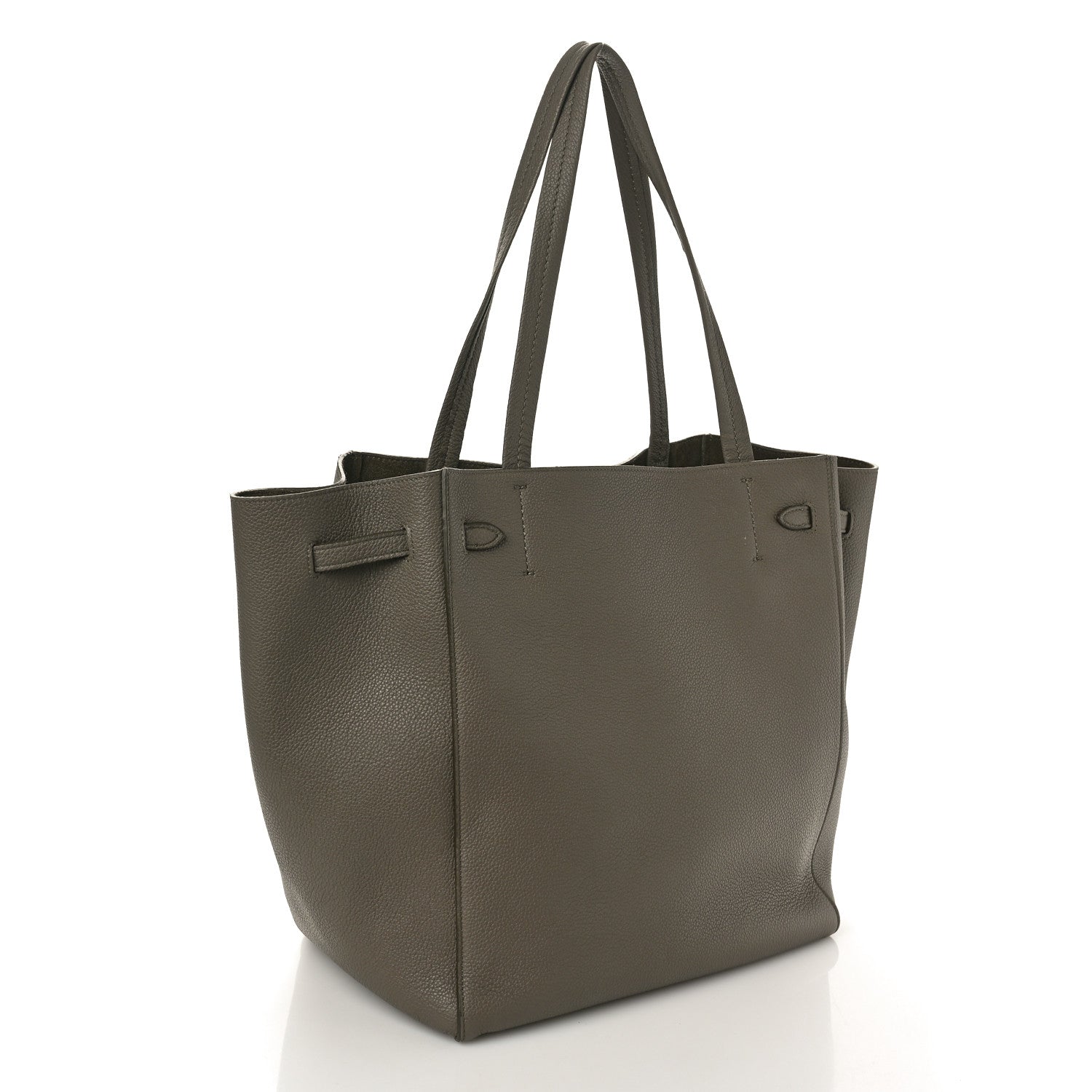Celine Soft Grained Calfskin Small Belt Cabas Phantom Taupe 3 of 12