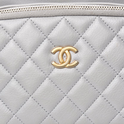 Chanel Iridescent Calfskin Quilted Day Trips Camera Case Light Grey 7 of 11