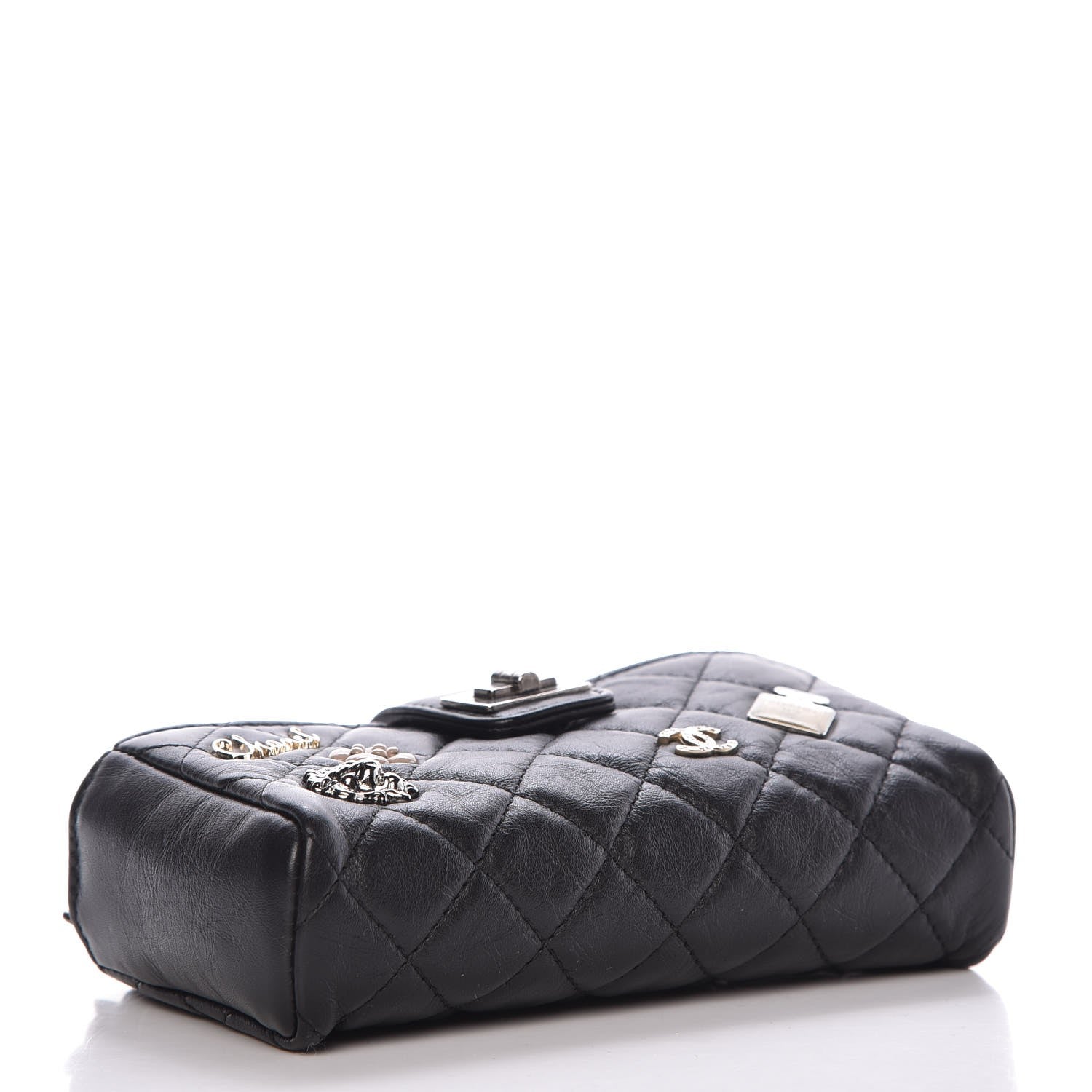 Chanel Aged Calfskin Lucky Charms 2.55 Reissue Mini Clutch With Chain Black 4 of 10