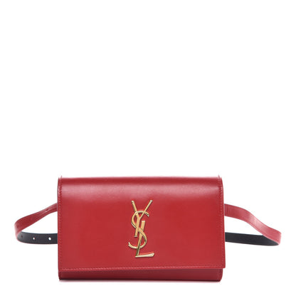 Saint Laurent Smooth Calfskin Monogram Kate Belt Bag Red 1 of 6
